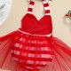 Foreign Trade Girls' Fall/Winter New Purple Letter Print Top and Patchwork Print Skirt Set for Halloween