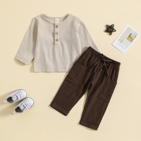 Cross-border foreign trade. 2023 Early Autumn New Boys' Loungewear, Lightweight, Casual, Three-Color Trouser Set, In-Stock Wholesale