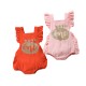 Foreign Trade Children's Clothing: Holiday Boy and Girl Baby Romper, Christmas Romper with Spliced ​​Mesh A-Line Skirt