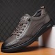 2023 Spring Top-Grain Cowhide Sneakers, Genuine Leather Men's Shoes, Live-Streaming Wholesale, Handmade Men's Slip-On Leather Shoes