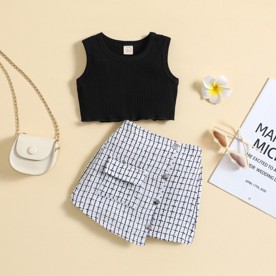 New arrivals: summer girls' casual letter-printed short-sleeved and long-sleeved two-piece set for wholesale and foreign trade