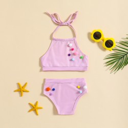 Cross-border children's clothing: Girls' spring and autumn rainbow hooded sweatshirt, long-sleeved triangle one-piece for boys aged 0-2 years.