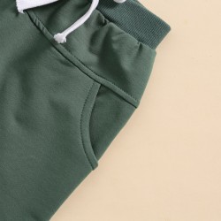 Cross-border Amazon: Solid color LOVE heart-shaped pullover sweatshirt for infants aged 3 months to 3 years, with fashionable spring and autumn sweatpants for baby girls.