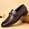 New top-grain cowhide loafers, men's business formal, light luxury loafers, premium British-style men's leather shoes.