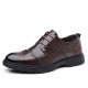 New autumn men's leather shoes, trendy genuine leather formal business wedding shoes, fashionable British soft-soled casual shoes