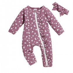European and American cross-border cross-border spring and autumn new styles: ins-style casual pumpkin letter print, fashionable and comfortable long suits.