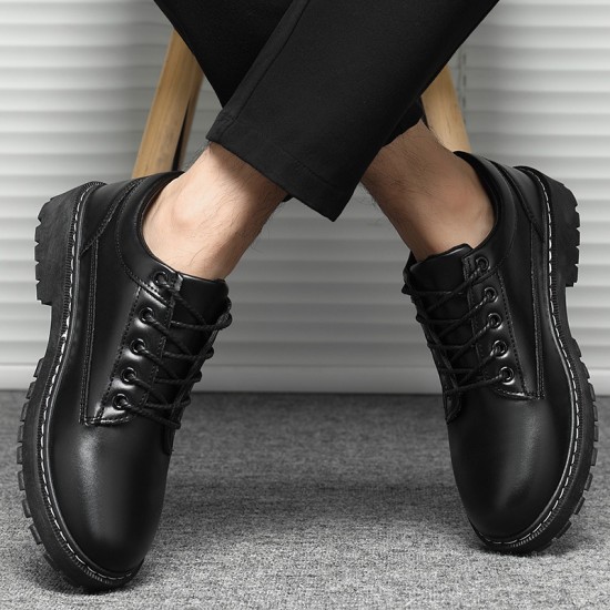 Men's business leather shoes, formal British-style casual shoes, cross-border delivery of thick-soled suit shoes for youth students Men's business leather shoes, formal British-style casual shoes, cross-border delivery of thick-soled suit shoes for youth students