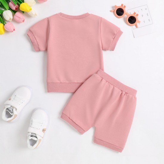 Cross-border girls' princess-style pure cotton round-neck top with lace short-sleeved T-shirt, featuring cartoon animal dessert shop embroidery.