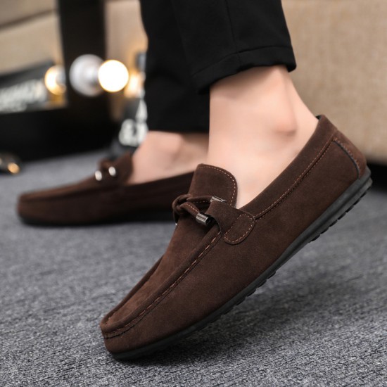 Cross-border delivery of spring and summer men's slip-on shoes, casual, breathable, lazy, trendy, versatile work cloth shoes.