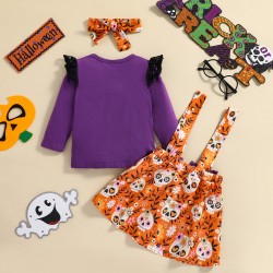 Exclusive new autumn and winter girls' dress, European and American style, ribbed print patchwork long-sleeved dress for sisters, in stock