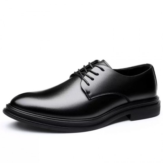 New men's leather shoes, business formal, genuine leather, soft-soled, casual cross-border men's shoes, height-enhancing wedding shoes