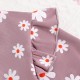 Cross-border autumn and winter new styles: baby girl's 1-6 month old romper, zippered romper with covered arms and legs, small floral print and headscarf.