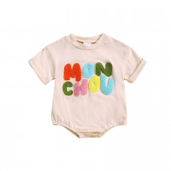 Cross-border spring and autumn infant and toddler long-sleeved sweatshirt and pants set, boys' cool and fashionable two-piece with letter print.
