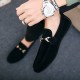 Cross-border shipping of spring and summer slip-on loafers, Korean-style trendy men's versatile casual moccasins, slip-on cloth shoes.