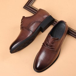 Autumn new men's business formal leather shoes, genuine leather British casual men's shoes, high-end Korean-style pointed-toe wedding shoes.