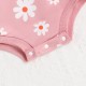 Cross-border autumn and winter new styles: baby girl's 1-6 month old romper, zippered romper with covered arms and legs, small floral print and headscarf.