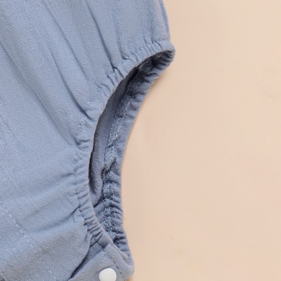 Cross-border summer cotton and linen casual short-sleeved lapel polo shirt, solid color boys' summer two-piece set.
