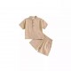 Cross-border infant and toddler bodysuit with letter print, sweet solid color long-sleeved triangle romper.