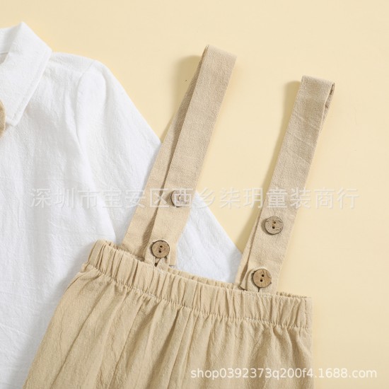 Cross-border children's clothing. New Spring/Autumn Boys' Lightweight Casual Solid Color Loungewear Sets, Wholesale Available