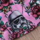 Foreign trade spring and autumn baby girls' clothing: printed round neck, buttoned, casual, comfortable long-sleeved sweatshirt set.
