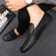 Low-top casual loafers, breathable, trendy, versatile black leather slip-on shoes, trendy work loafers, foreign trade dropshipping